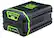 Front. Greenworks - 80 Volt 4Ah Battery (Charger not included) - Black/Green.