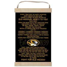 Jardine - Missouri Tigers Fight Song Banner Sign - Yellow
