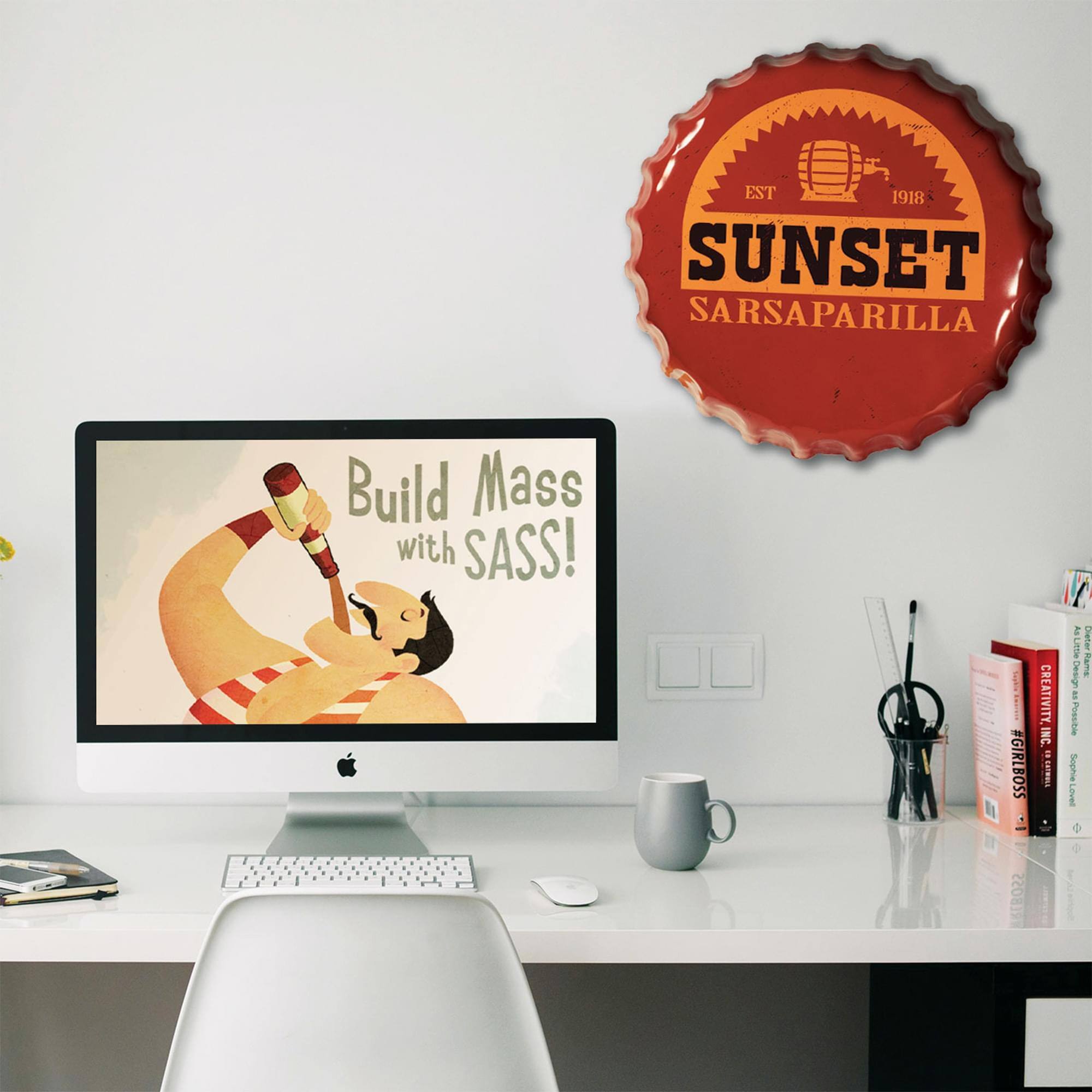 EST 1918 A SUNSET SARSAPARILLA Build Mass with SASS! Guts | #GIRLBOSS CREATIVITY. INC I & a i Design I I Possible Sophie i FREBOSS