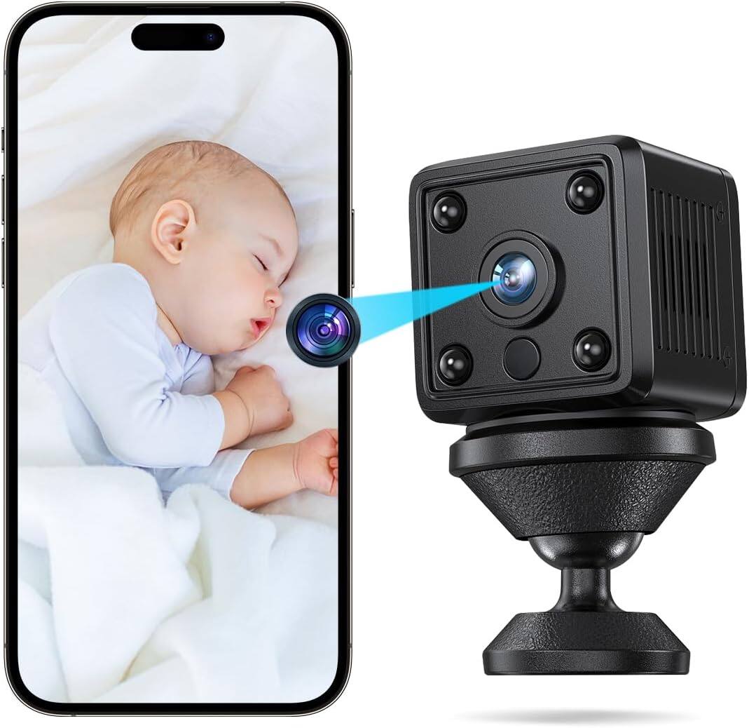 Back. Cluzine - Mini Smart Security Camera, Compact WiFi Camera.