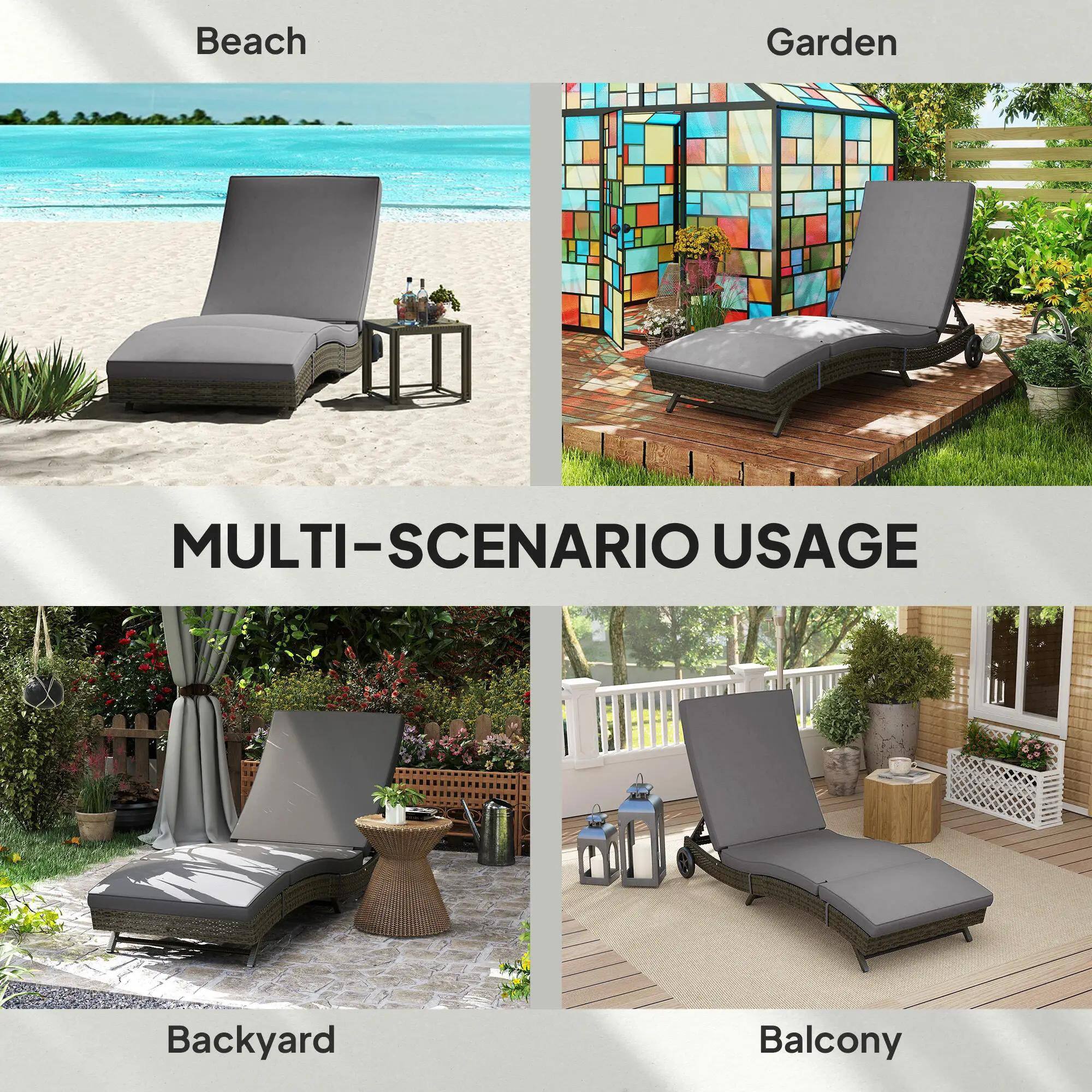 MULTI-SCENARIO USAGE, Beach, Garden, Backyard, Balcony