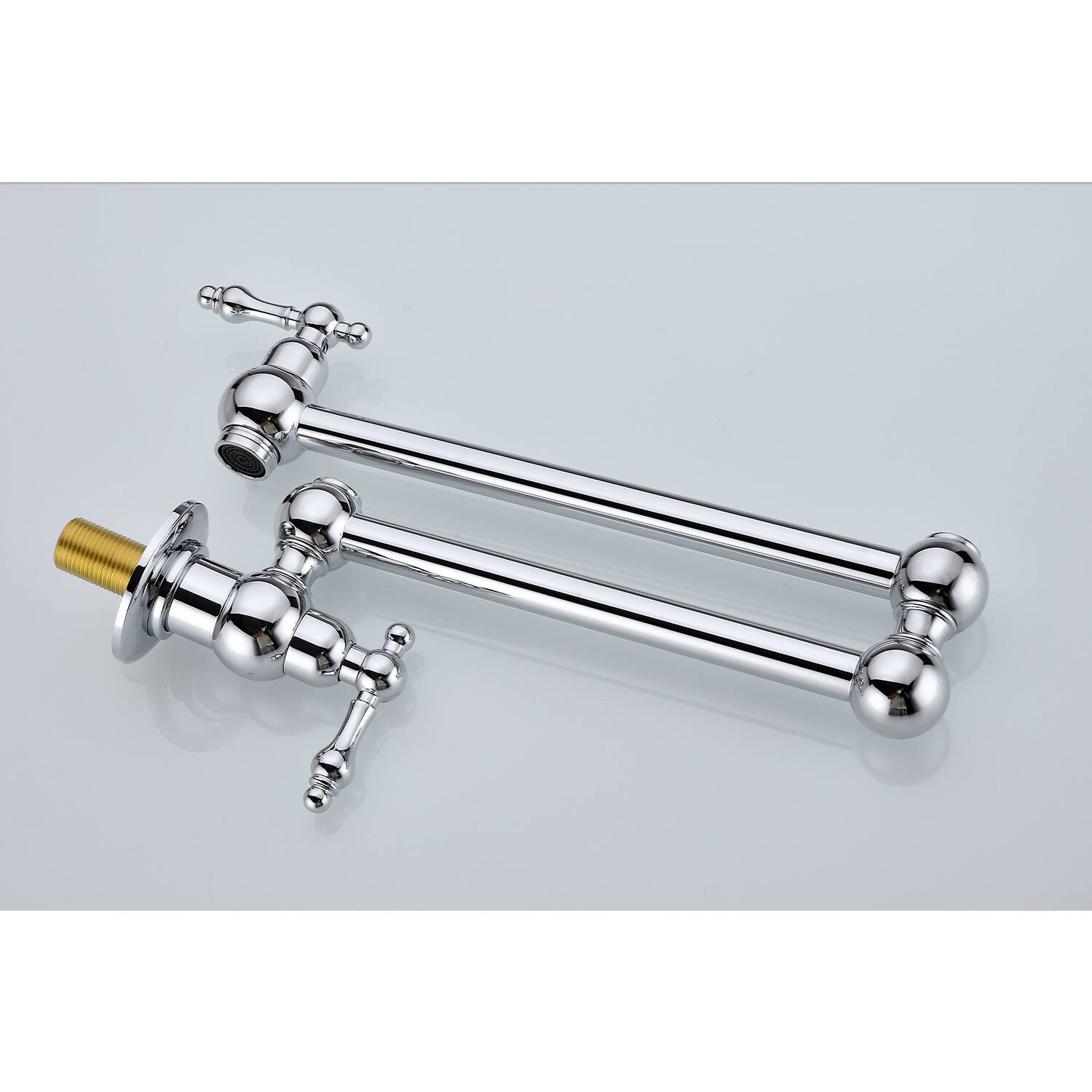 Alt View 2. Siljoy - Wall Mount Folding Kitchen Pot Filler Faucet - Chrome.