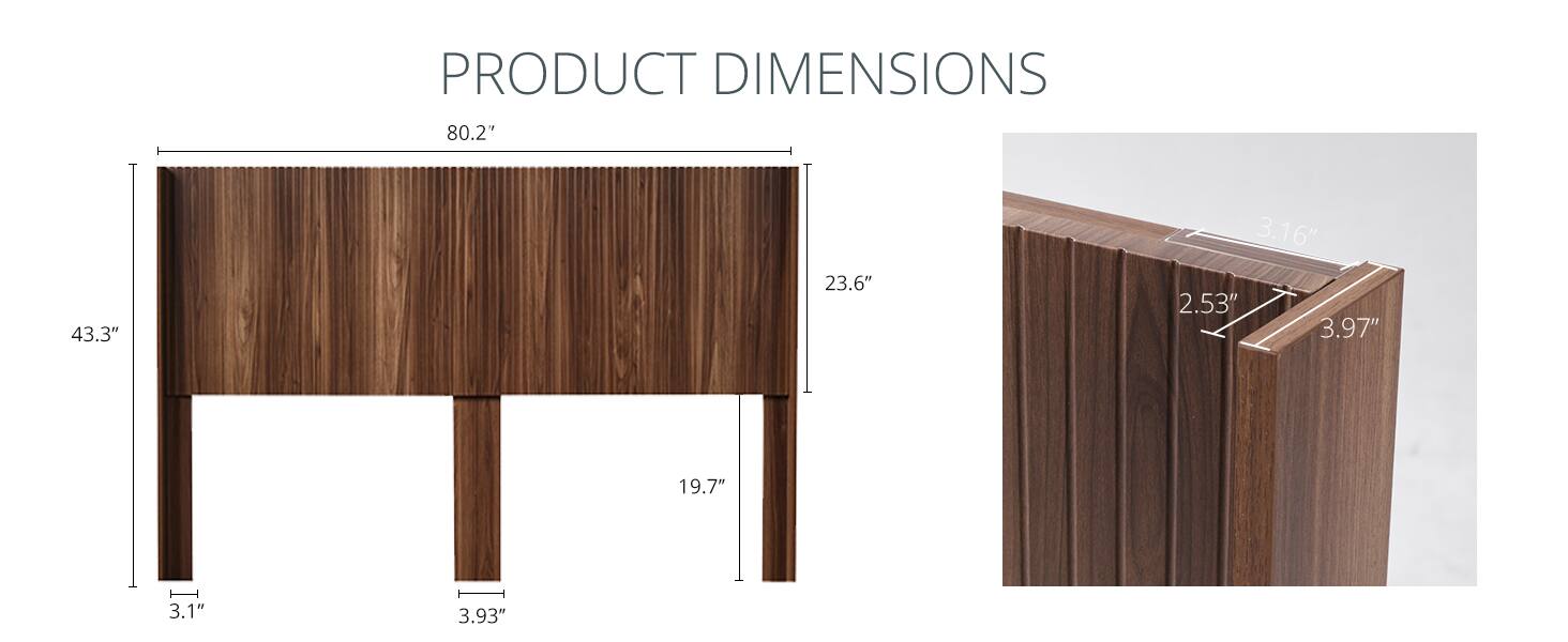 PRODUCT DIMENSIONS

- Length: 80.2"
- Width: 43.3"
- Height: 23.6"
- Leg Height: 19.7"
- Leg Width: 3.1"
- Leg Depth: 3.93"
- Drawer Height: 3.16"
- Drawer Depth: 2.53"
- Drawer Width: 3.97"