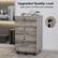 Alt View 5. Winado - 16"D x 16"W x 26"H 3 Drawer Rolling Under Desk Letter Size Folders Lockable Wood File Cabinets Printer with Hanging Bar - Gray Oak.
