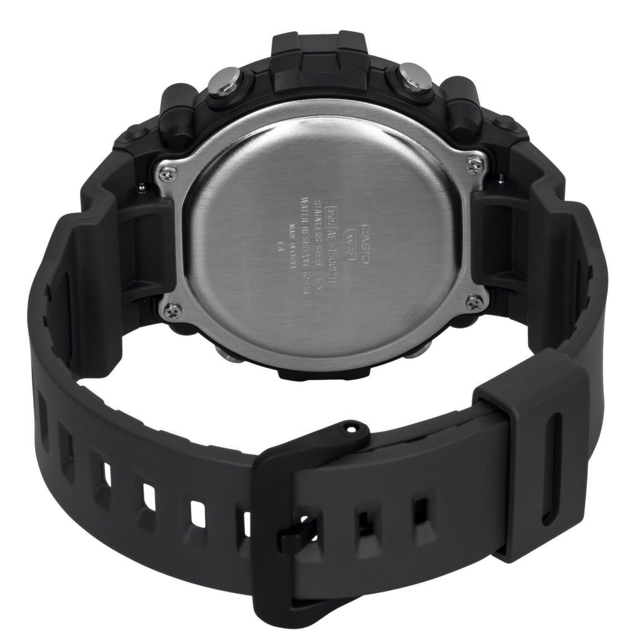 MADE IN CHINA  
WATER RESISTANT LUSAR  
STAINLESS STEEL BACK  
[3502]AE 1500WH  
(WR)  
CASIO