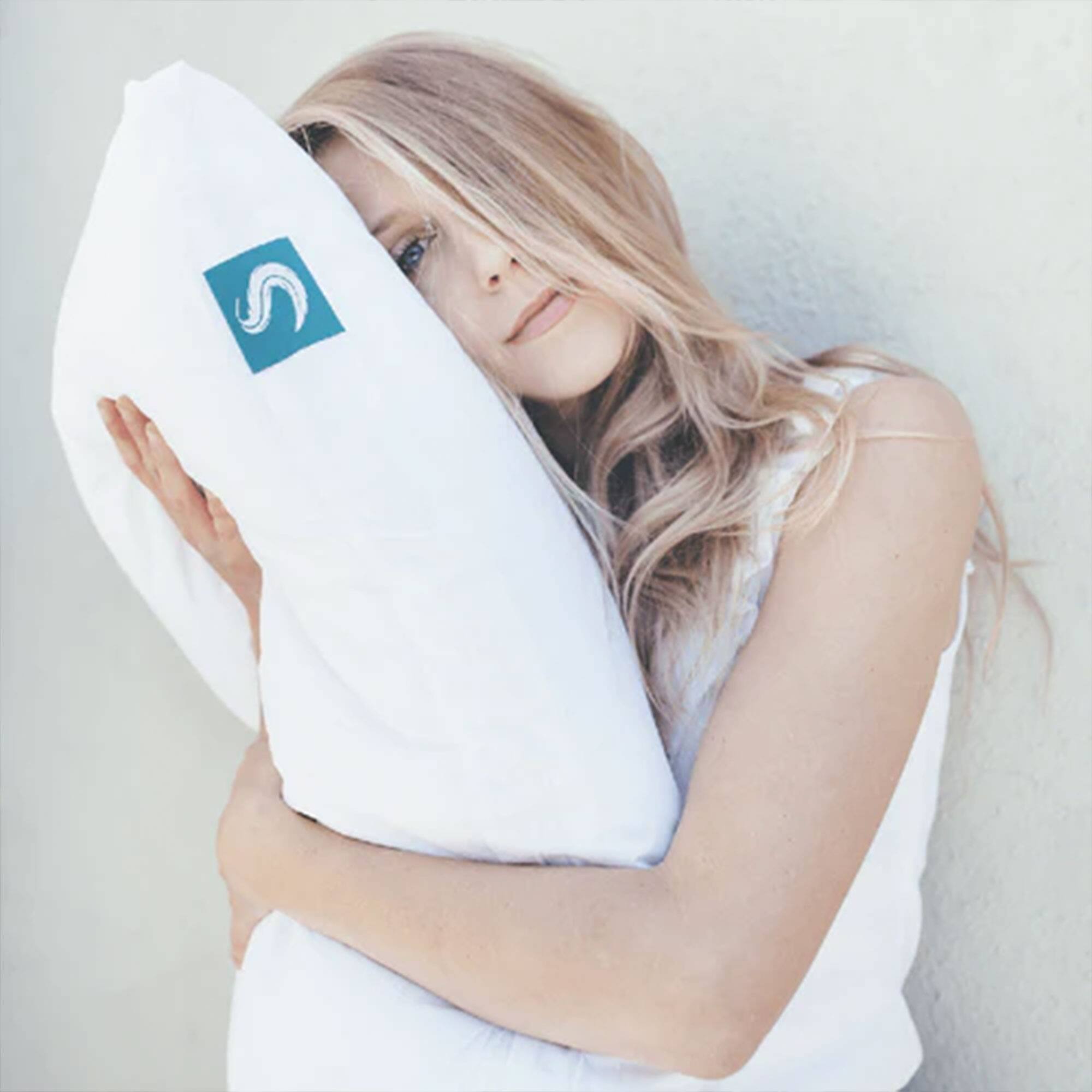 Alt View 3. Sleepgram - Sleepgram Bed Support Sleeping Pillow with Cover, Queen Size, White (2 Pack) - White.