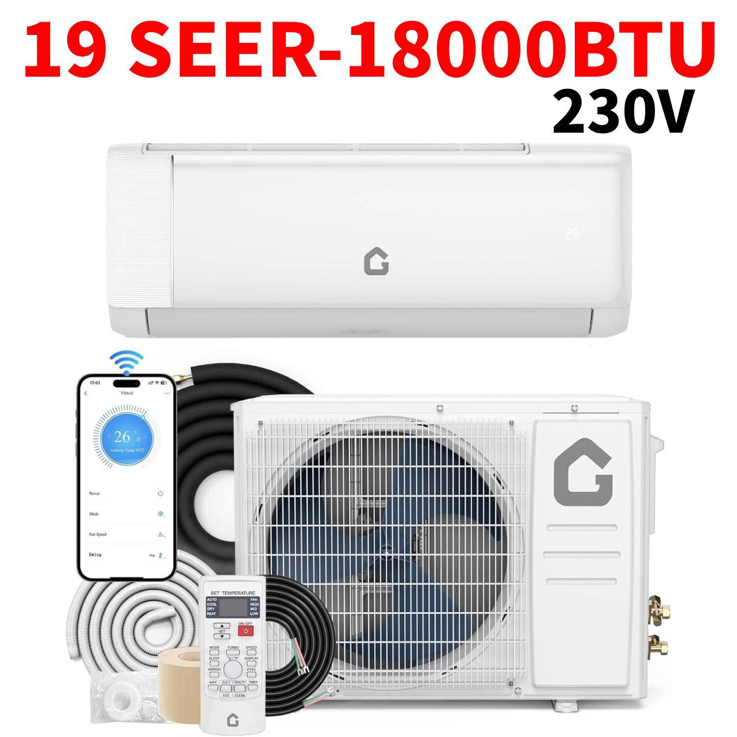 19 SEER-18000BTU 230V