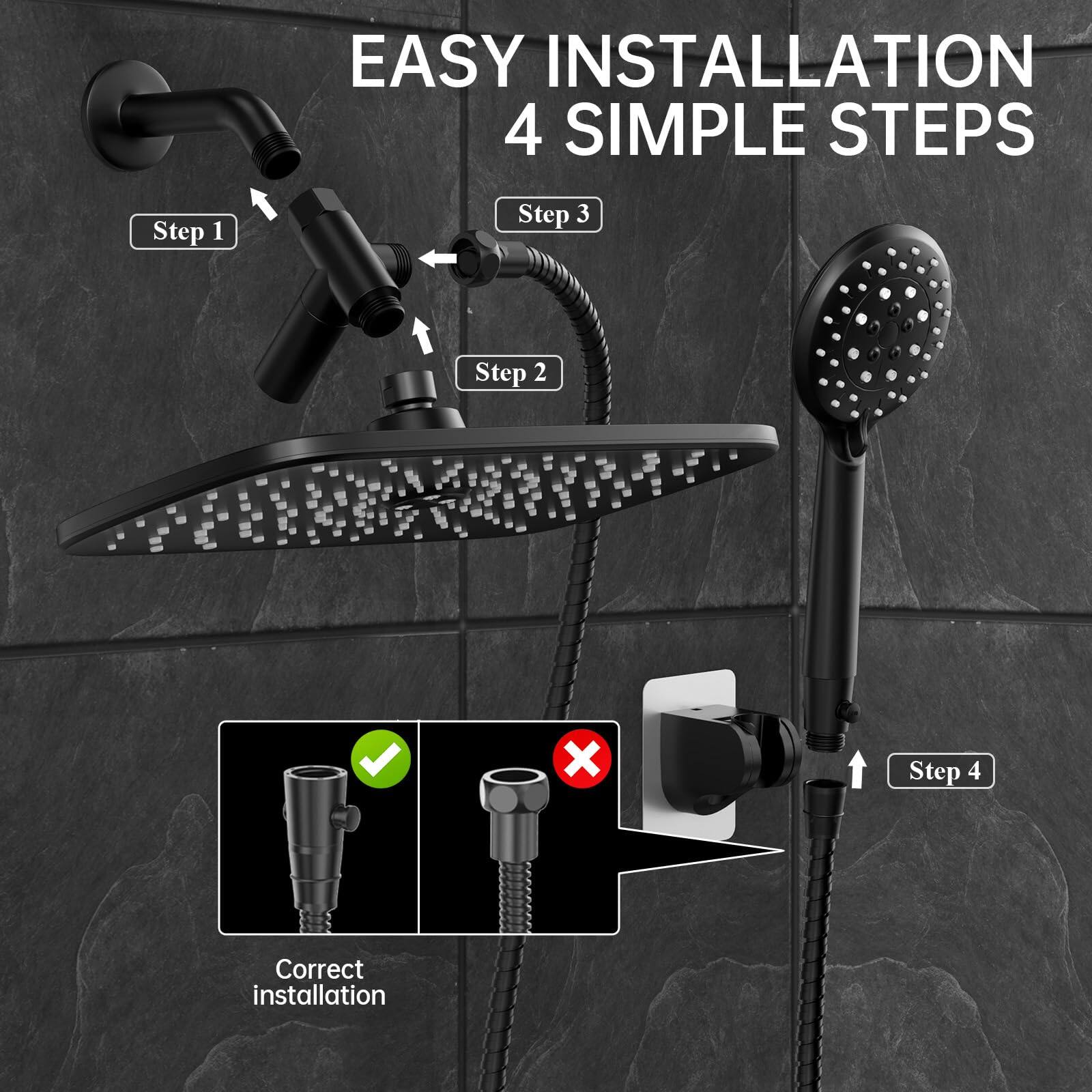 EASY INSTALLATION  
4 SIMPLE STEPS

Step 1  
Step 2  
Step 3  
Step 4

Correct installation