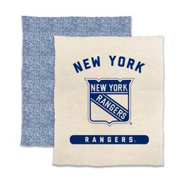 Logo Brands - New York Rangers 50- x 60- Luxe Dreams Throw Blanket - Oatmeal