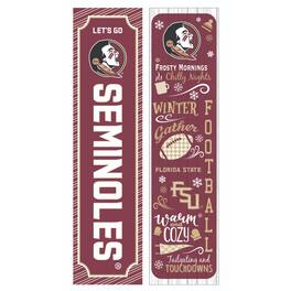 Evergreen Enterprises - Florida State Seminoles 47" Double Sided Winter Leaner Fan Sign - Multicolor