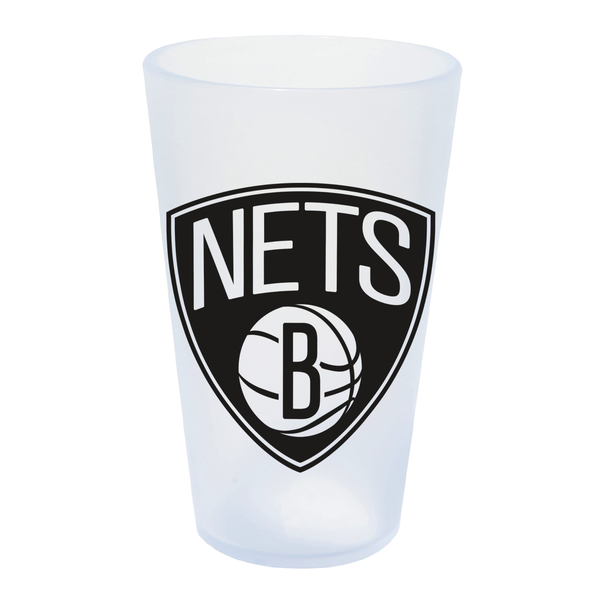 Front. WinCraft - Brooklyn Nets 16oz. Icicle Silicone Pint Glass - Multicolor.