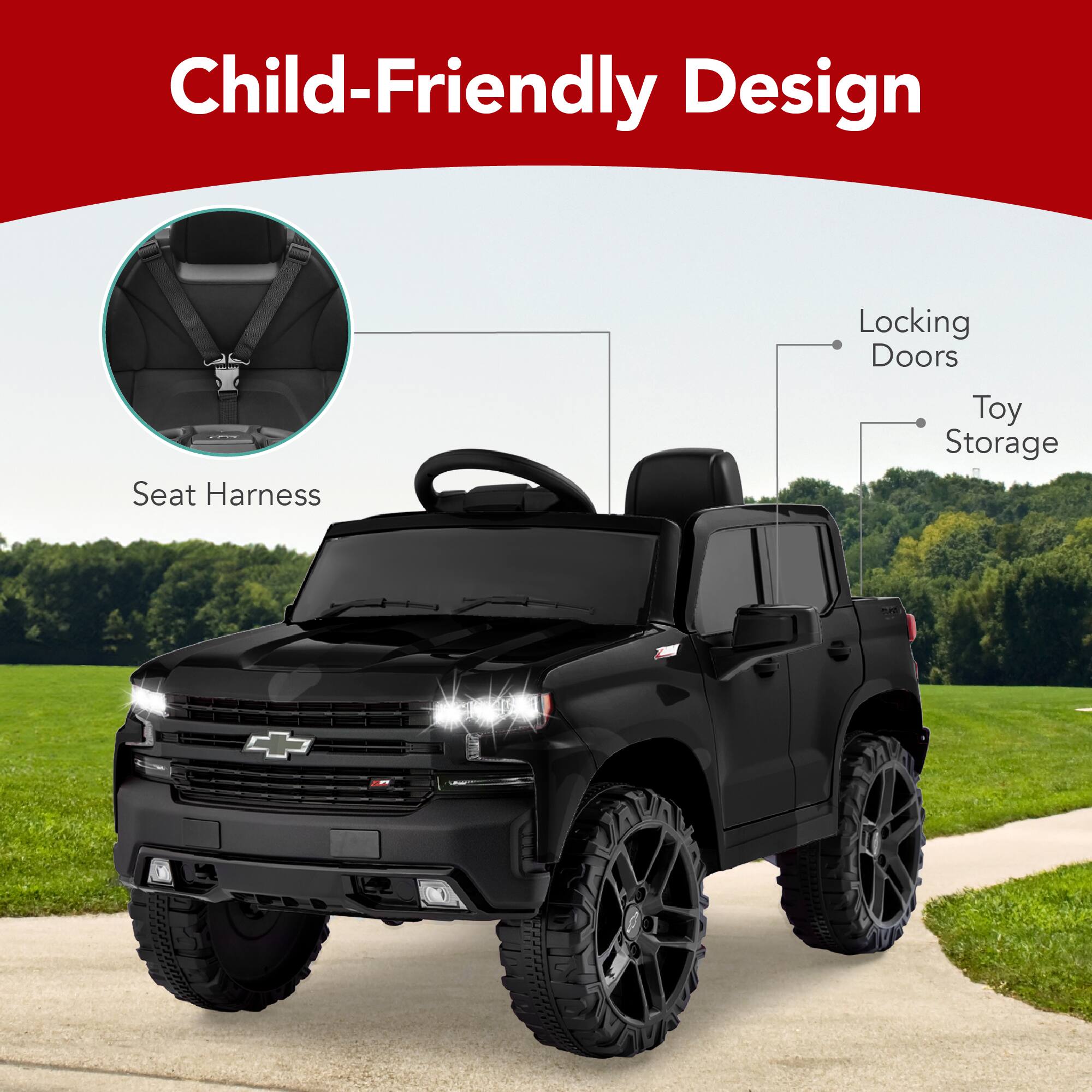 Child-Friendly Design: Seat Harness, Locking Doors, Toy Storage