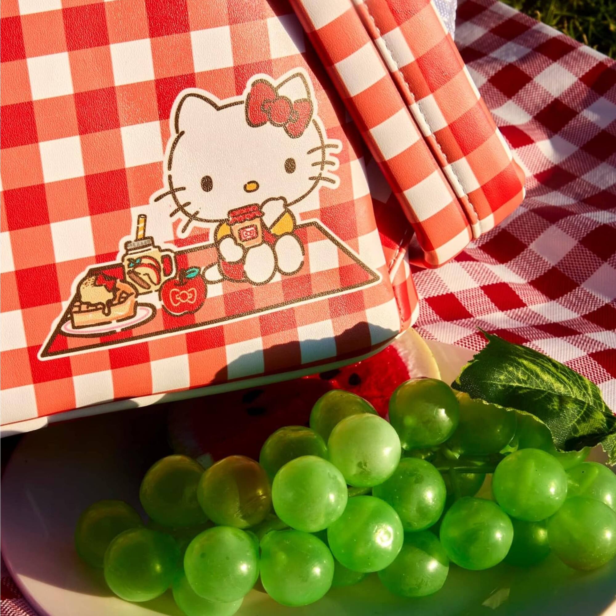 Alt View 3. LoungeFly - Loungefly Sanrio Hello Kitty Gingham Mini Backpack - Multicolored.