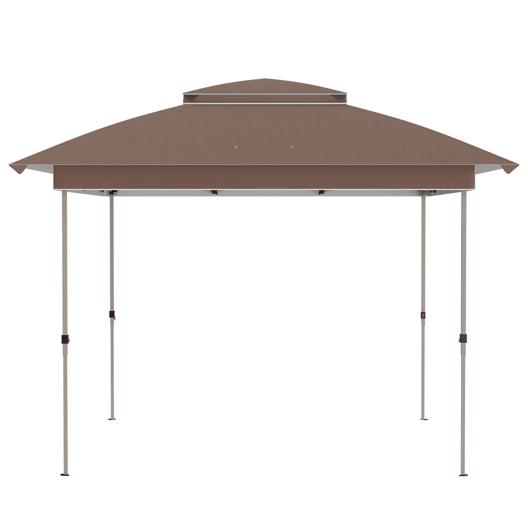 Alt View 5. Outsunny - Outsunny 12' x 12' Pop Up Canopy Tent with Netting and Carry Bag, Instant Sun Shelter - Khaki.