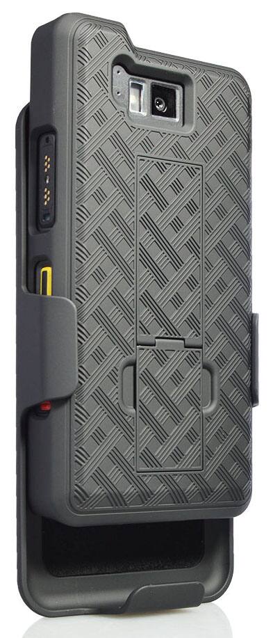 Alt View 7. Nakedcellphone - Case with Stand and Belt Clip Holster Combo for Sonim XP8 (XP8800) - Black.
