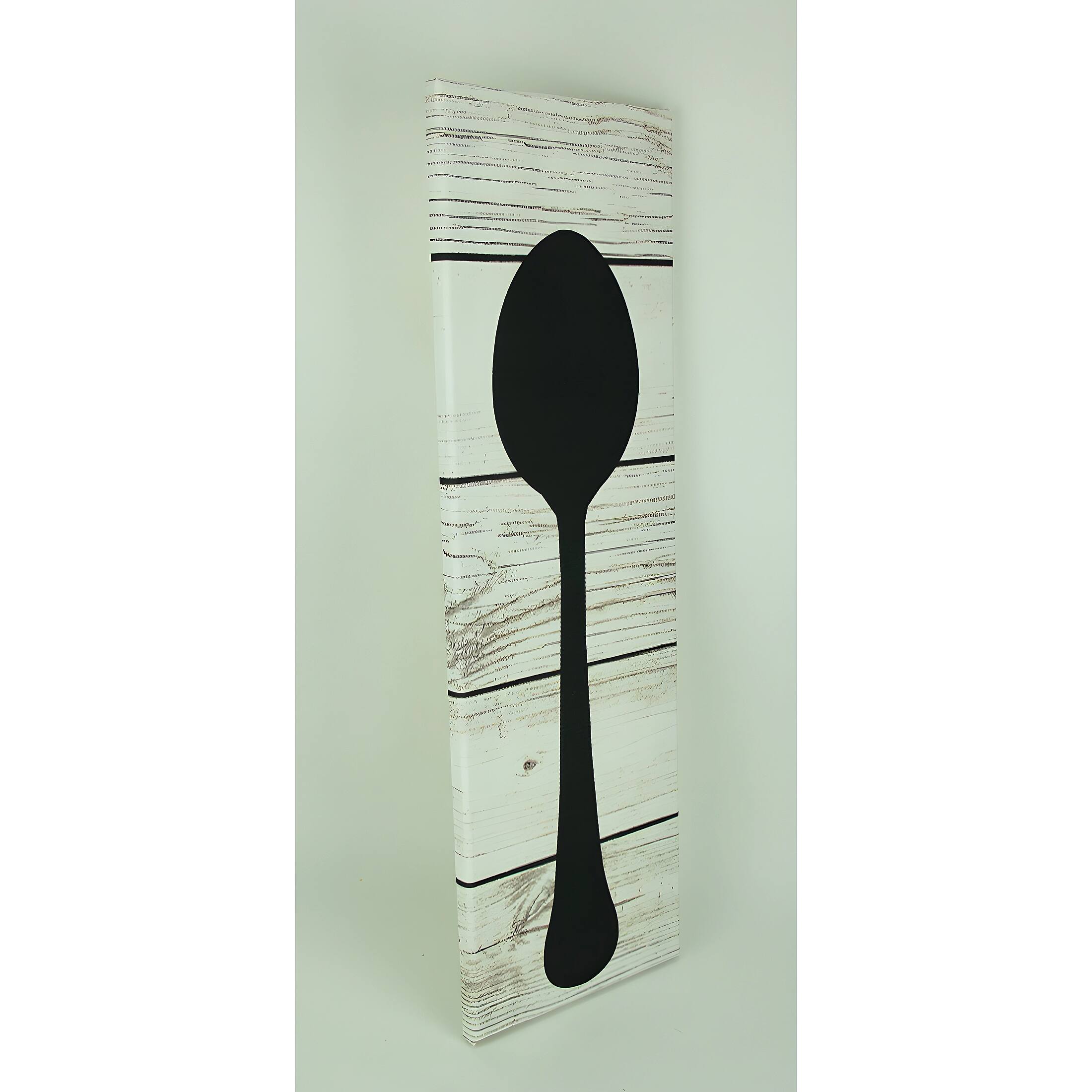 Alt View 1. Timeless By Design - Farmhouse Flatware 3 Piece Canvas Wall Print Set - Black.