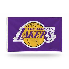 Rico Industries - Los Angeles Basketball Lakers Indoor / Outdoor 3x5 Banner Flag - Multi