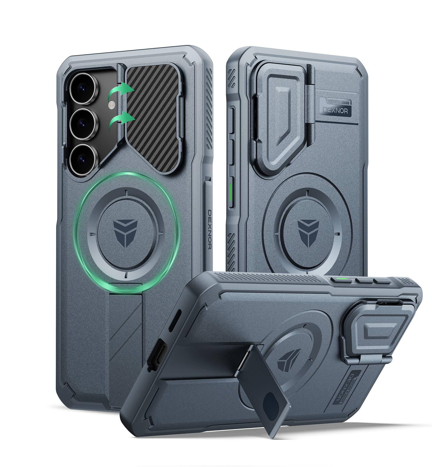Dexnor Rugged Case for Samsung Galaxy S25 FE with Flip Camera Cover ...