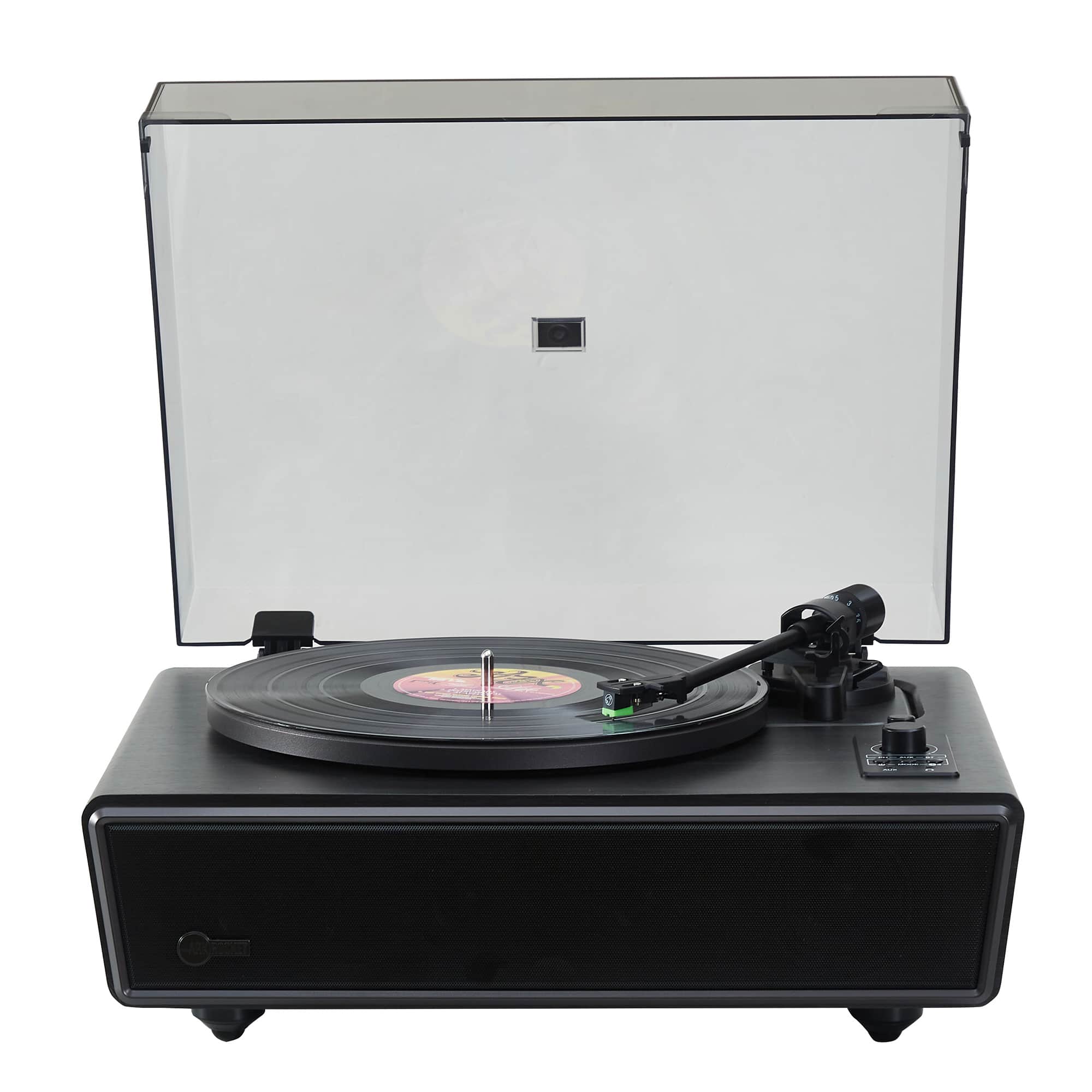 Arkrocket - Huygens Bluetooth Turntable with Built-in Speakers - Black