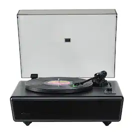 Arkrocket - Huygens Bluetooth Turntable with Built-in Speakers - Black