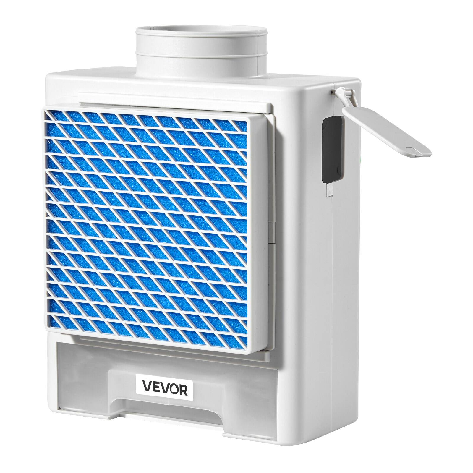 Alt View 5. VEVOR - 3-in-1 Indoor Dryer Vent Kit,Premium ABS Material with Water Drawer Fits 4 inch Exhaust Port, Smart Overheating Reminder - White.