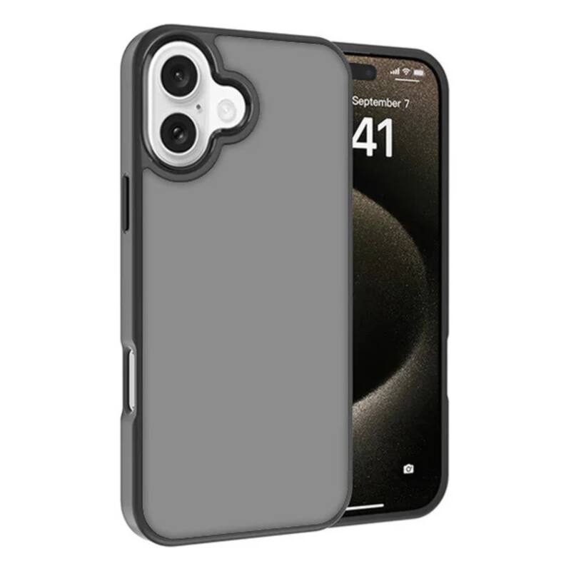 Entronix - Translucent Frosted Matte Case for iPhone 17 - Stylish Protection - Black