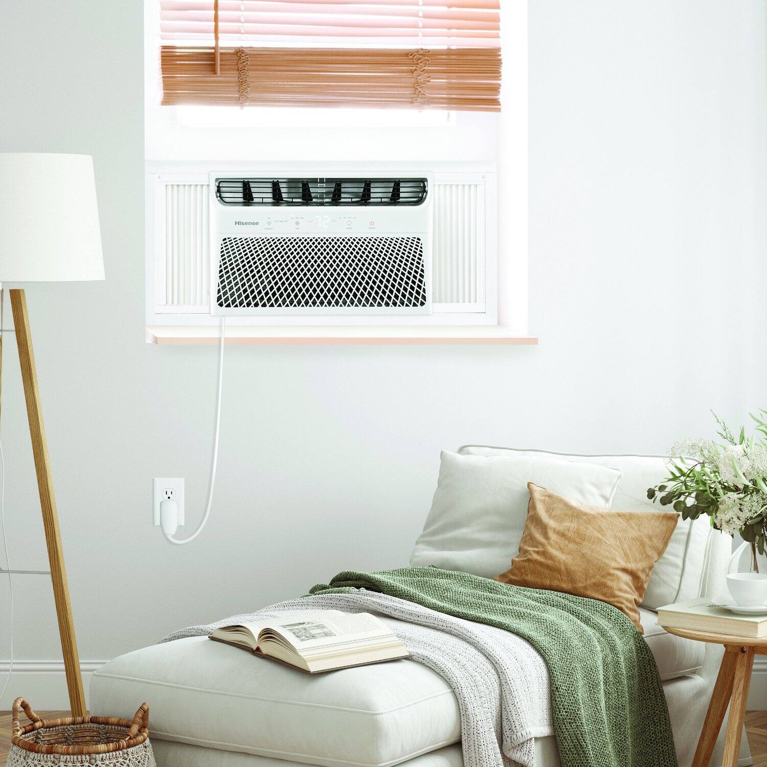 Alt View 24. Hisense - 8,000 BTU Window Air Conditioner with ConnectLife App 350 Sq. Ft. with Remote - White.