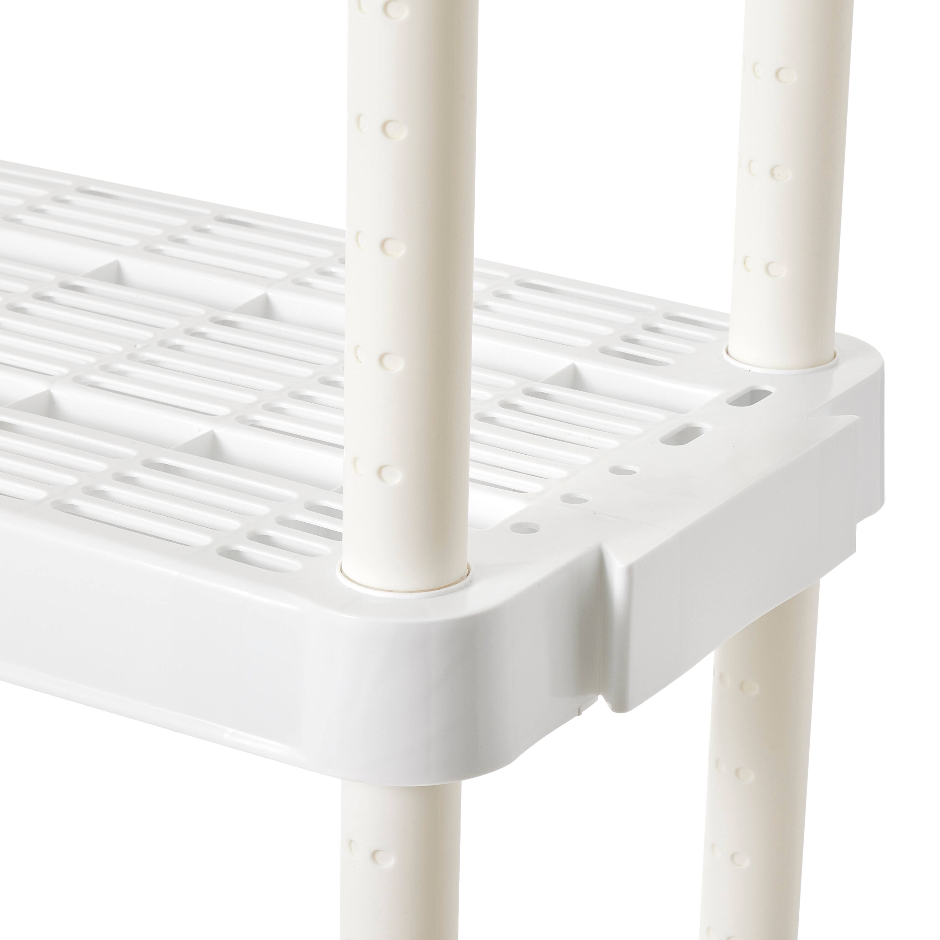 Alt View 7. Gracious Living - Gracious Living 4 Shelf Adjustable Height Medium Duty Storage, White (3 Pack) - White.