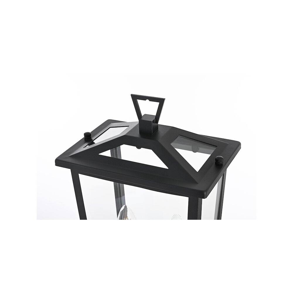 Alt View 2. Elegant Lighting - Berks 7 inch Outdoor Pendant in Black - Black.