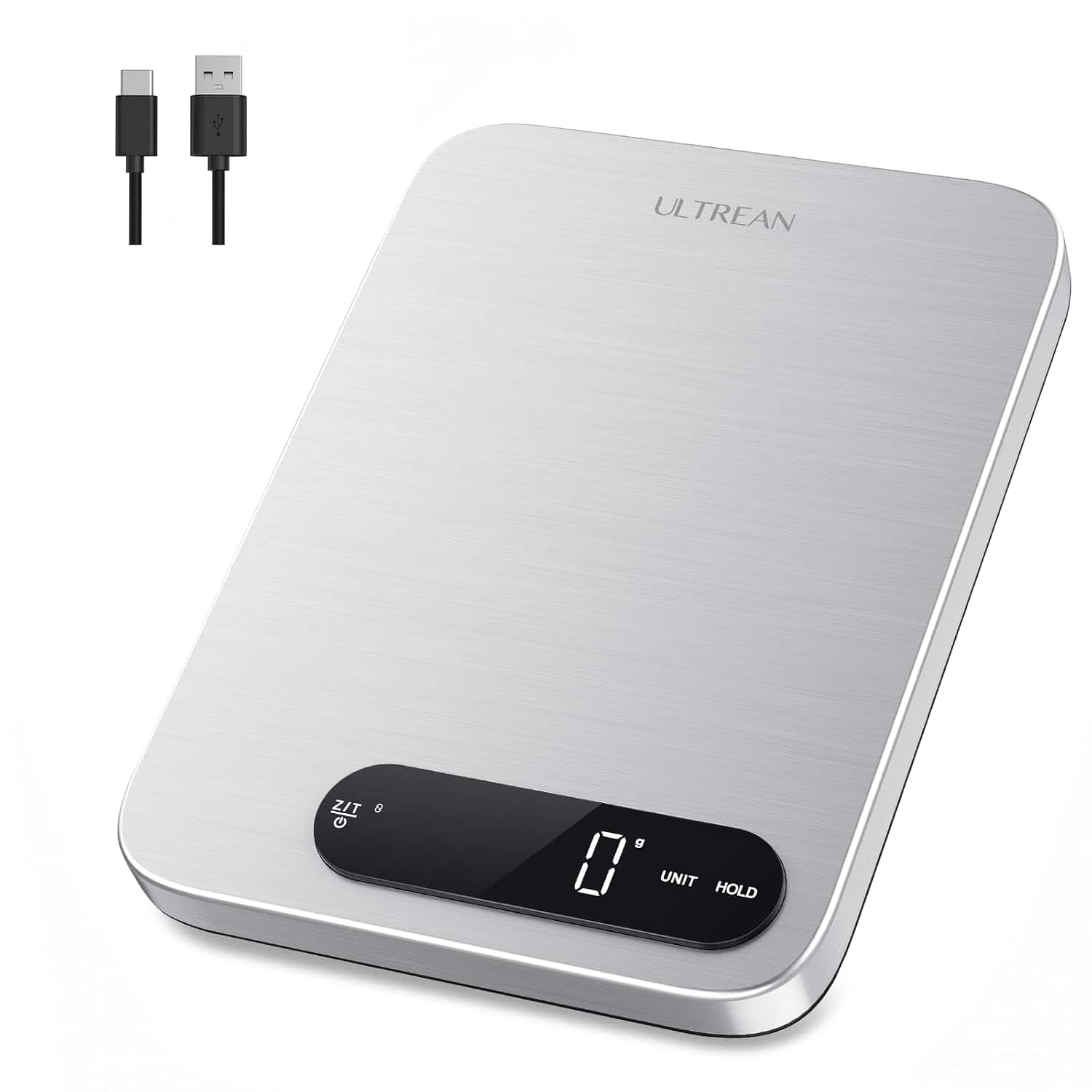 Ultrean - IPX7 Waterproof Food Scale, Rechargeable Digital Kitchen Scale, 33 lb, Stainless Steel, LED Display - Silver price history on PriceWatchPro