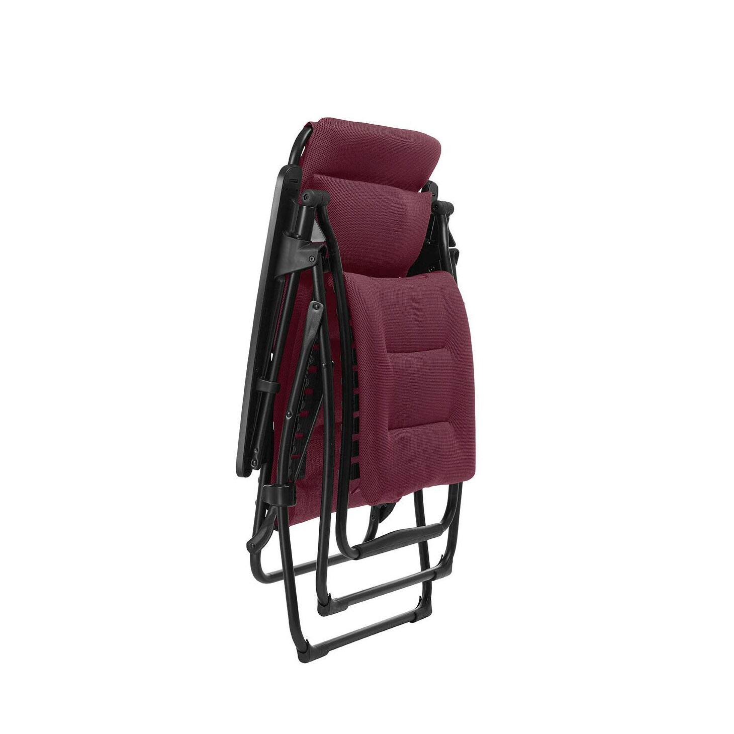 Alt View 1. Lafuma - Lafuma Futura Air Comfort Zero Gravity Indoor Outdoor Recliner Chair, Bordeaux - Bordeaux Red.