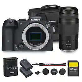 Canon - EOS R7 Mirrorless Camera Kit 32.5MP APS-C UHD 4K Recording Bundle