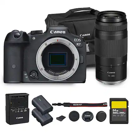 CANON LENS RF75-300mm 1:4.5-6.3
Canon EOS R7
MF AF
3 2 75 100
Canon 75-300 15
DHREE
Canon Canon nen EOS R7
Canon CAO ca SE.GAAT
64GB GE G 300
299 V90
