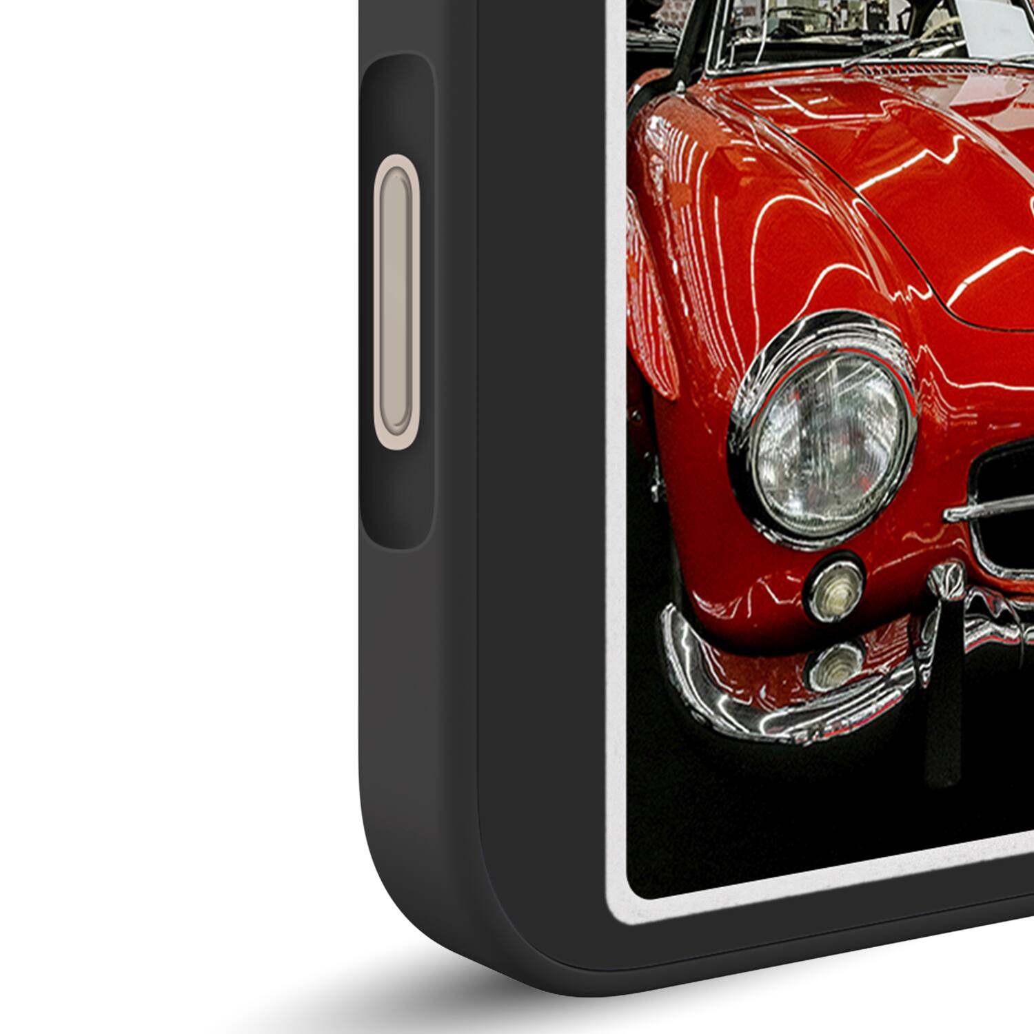 Left. Tizag - Digital Canvas Case for iPhone 16 Pro - Black.