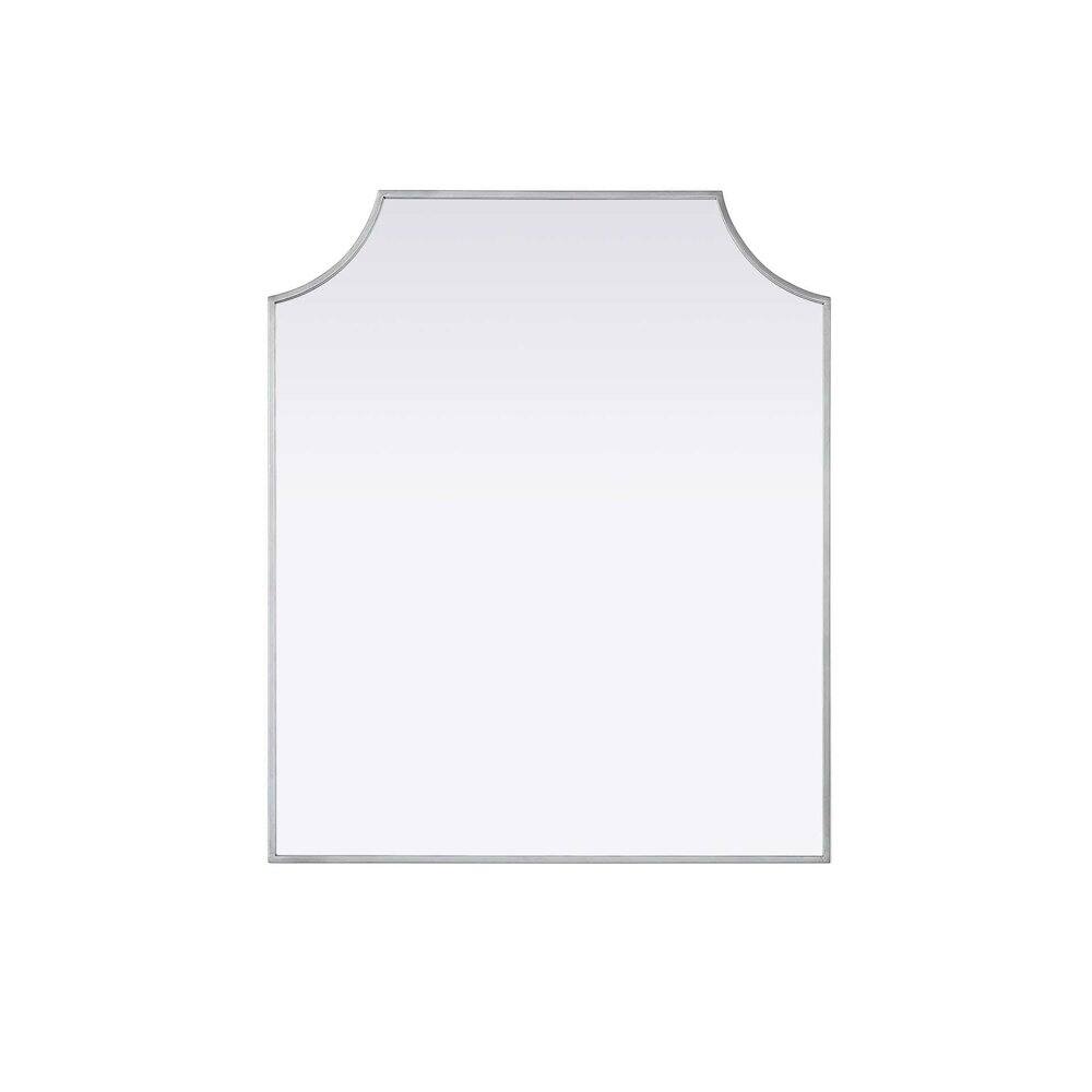 Alt View 2. Elegant Kitchen and Bath - Notched Metal Mirror 30x36 inch in Silver - Silver.