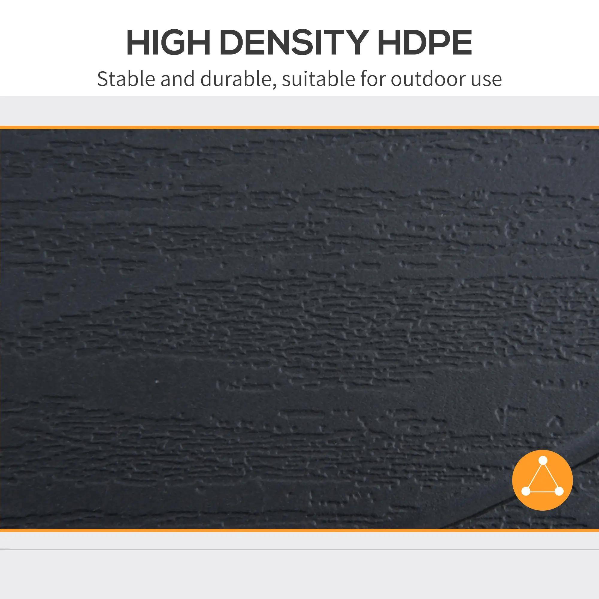 HIGH DENSITY HDPE  
Stable and durable, suitable for outdoor use