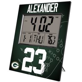 Keyscaper - Jaire Alexander Green Bay Packers Digital Desk & Wall Clock - Multicolor