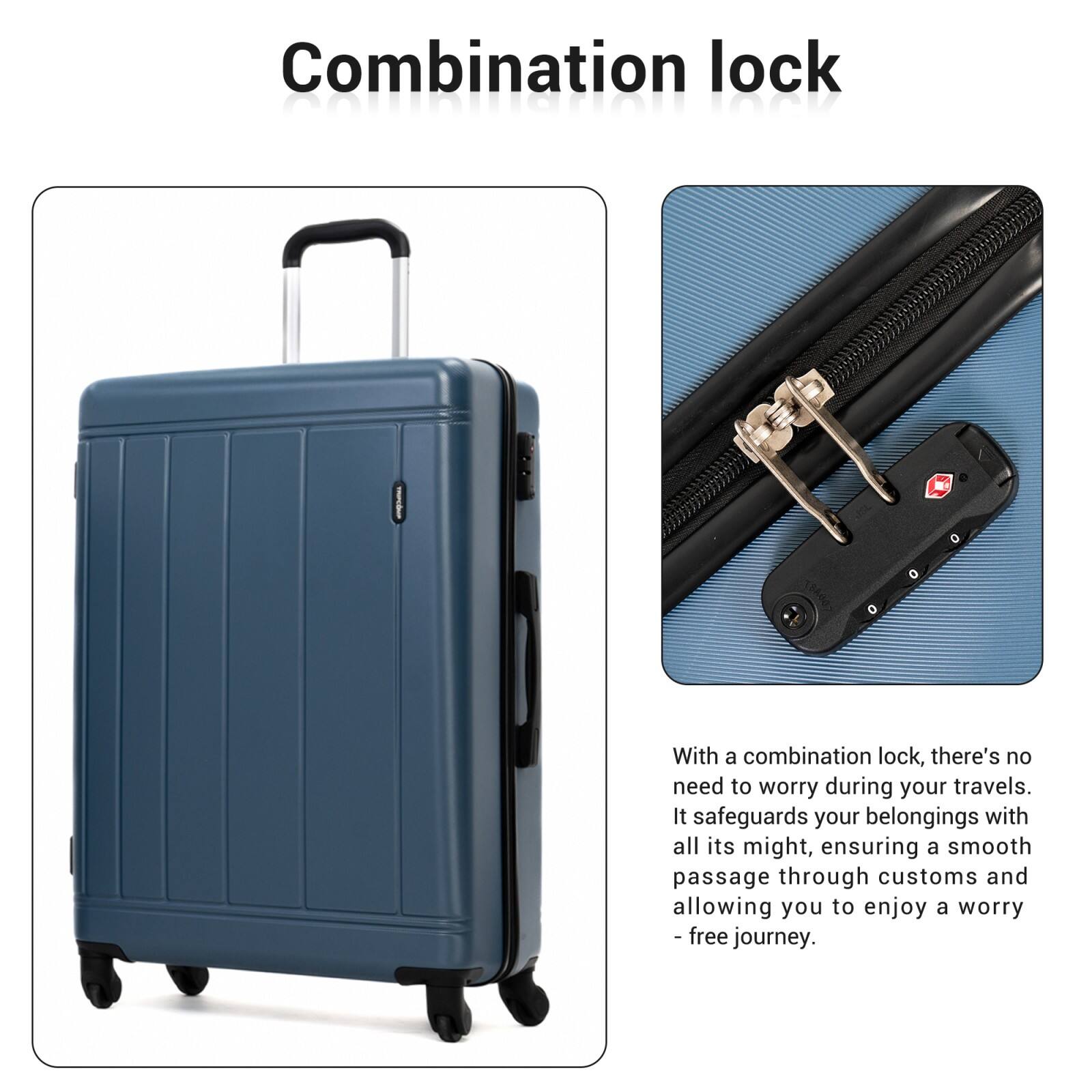 Combination lock

With a combination lock, there's no need to worry during your travels. It safeguards your belongings with all its might, ensuring a smooth passage through customs and allowing you to enjoy a worry-free journey.