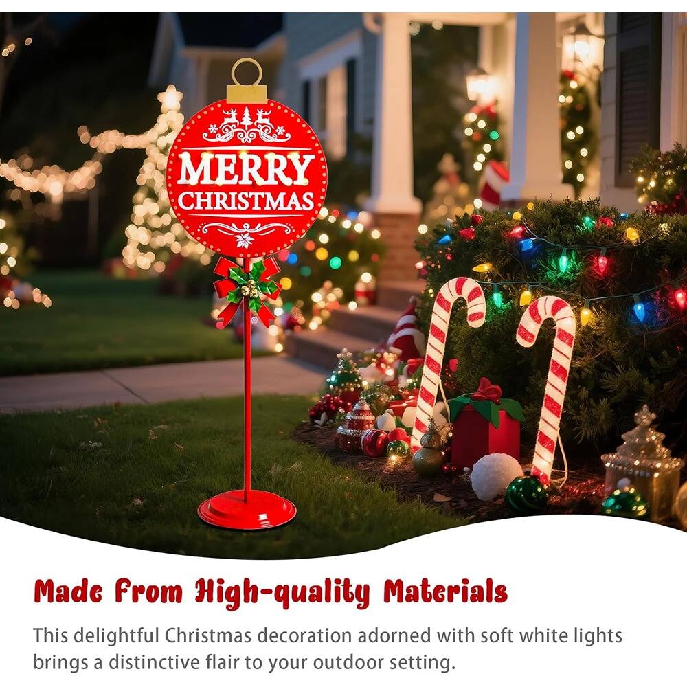 MERRY CHRISTMAS

Made From High-quality Materials

This delightful Christmas decoration adorned with soft white lights brings a distinctive flair to your outdoor setting.