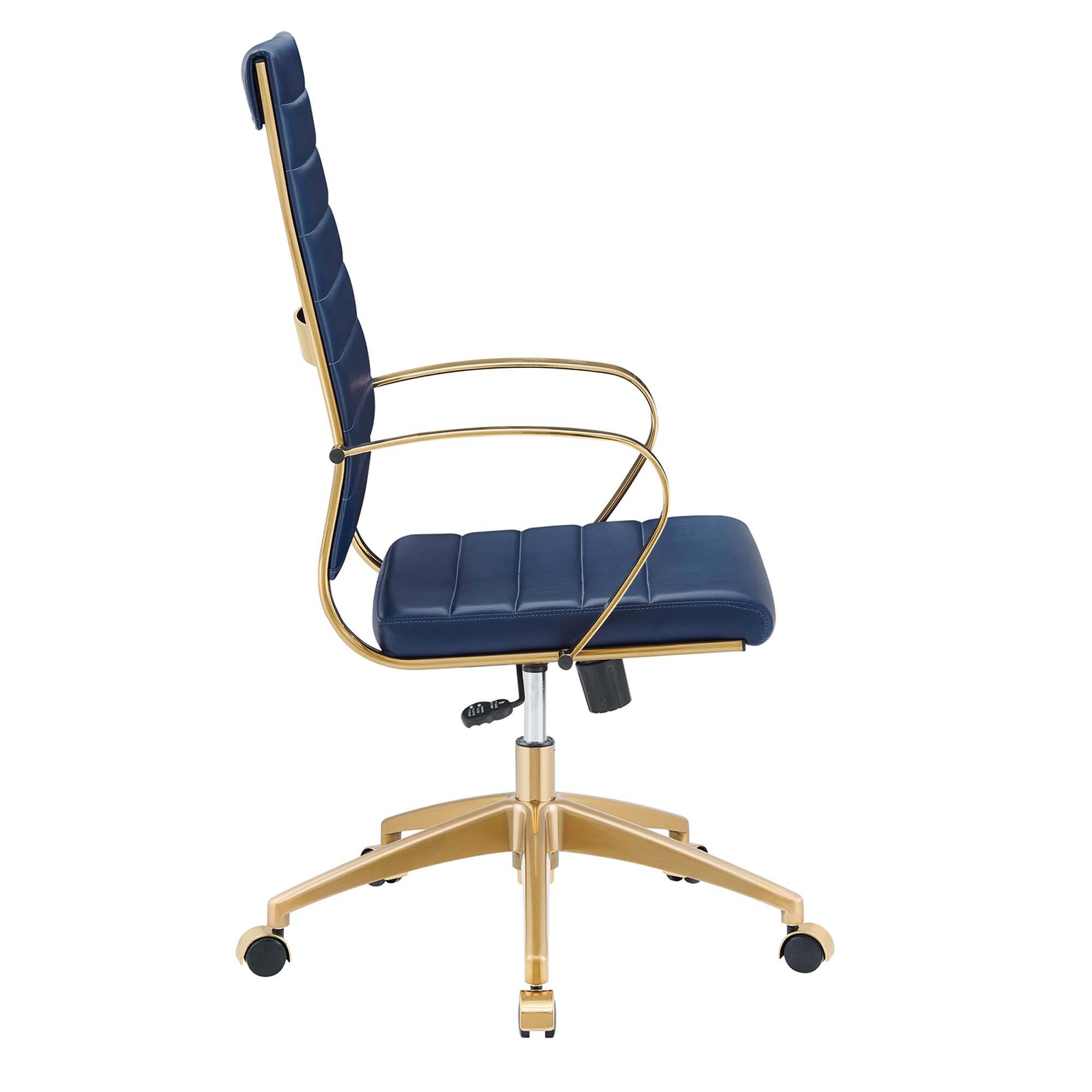 Alt View 1. Modway - Jive Gold Stainless Steel Highback Office Chair by Modway - Gold Navy.