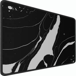 Comfort Essence - Large Gaming Mouse Pad 31.. Extended Computer Mat Water Resist Non-slip Mousepad Rubber Base Long Xxl Desk - Black White-31.5L x 15.7W inches