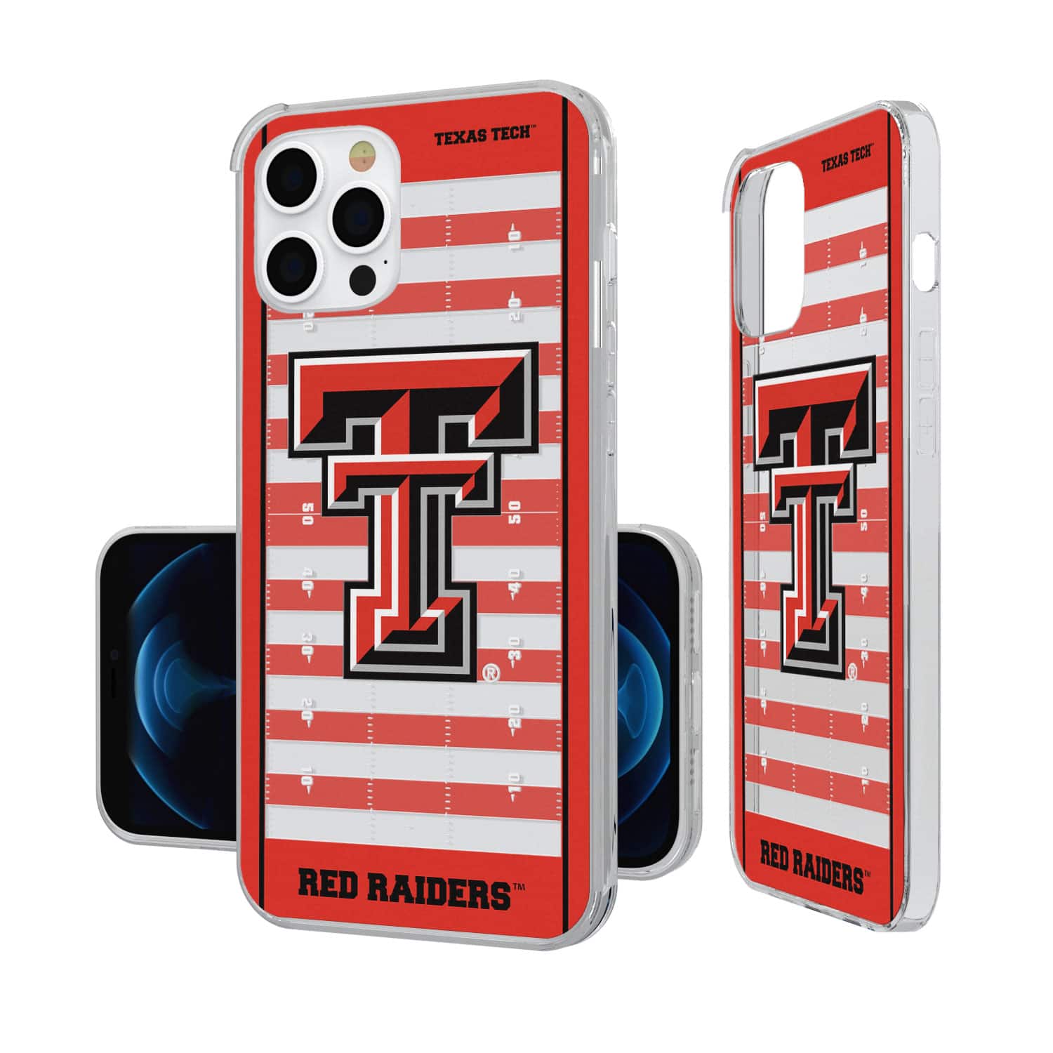 Keyscaper - NCAA - Texas Tech Red Raiders iPhone Field Design Clear Case - 16e - Multicolor
