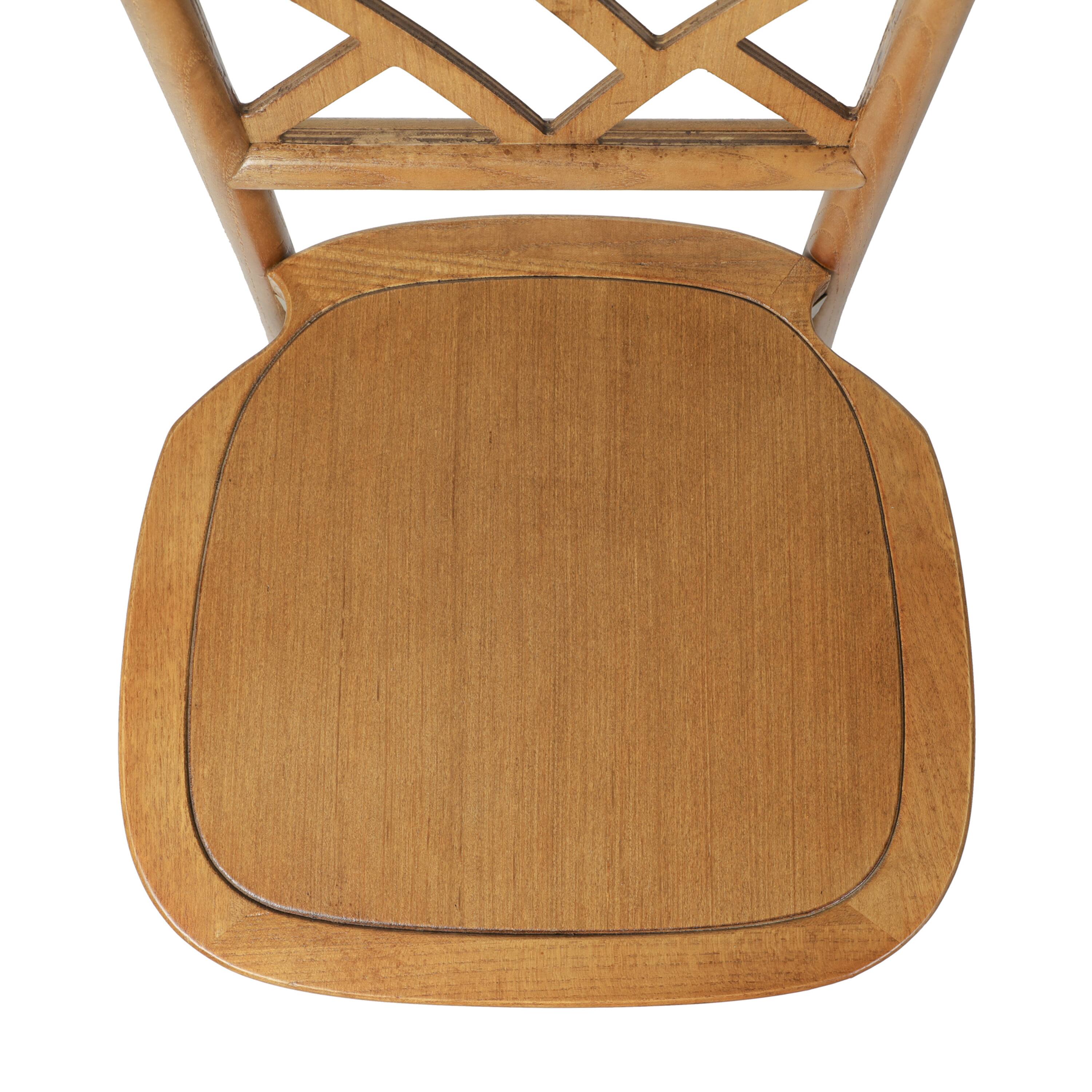 Alt View 9. Emma + Oliver - Decker Solid Wood Stack Dining Chair with Decorative Back Design - Pecan.