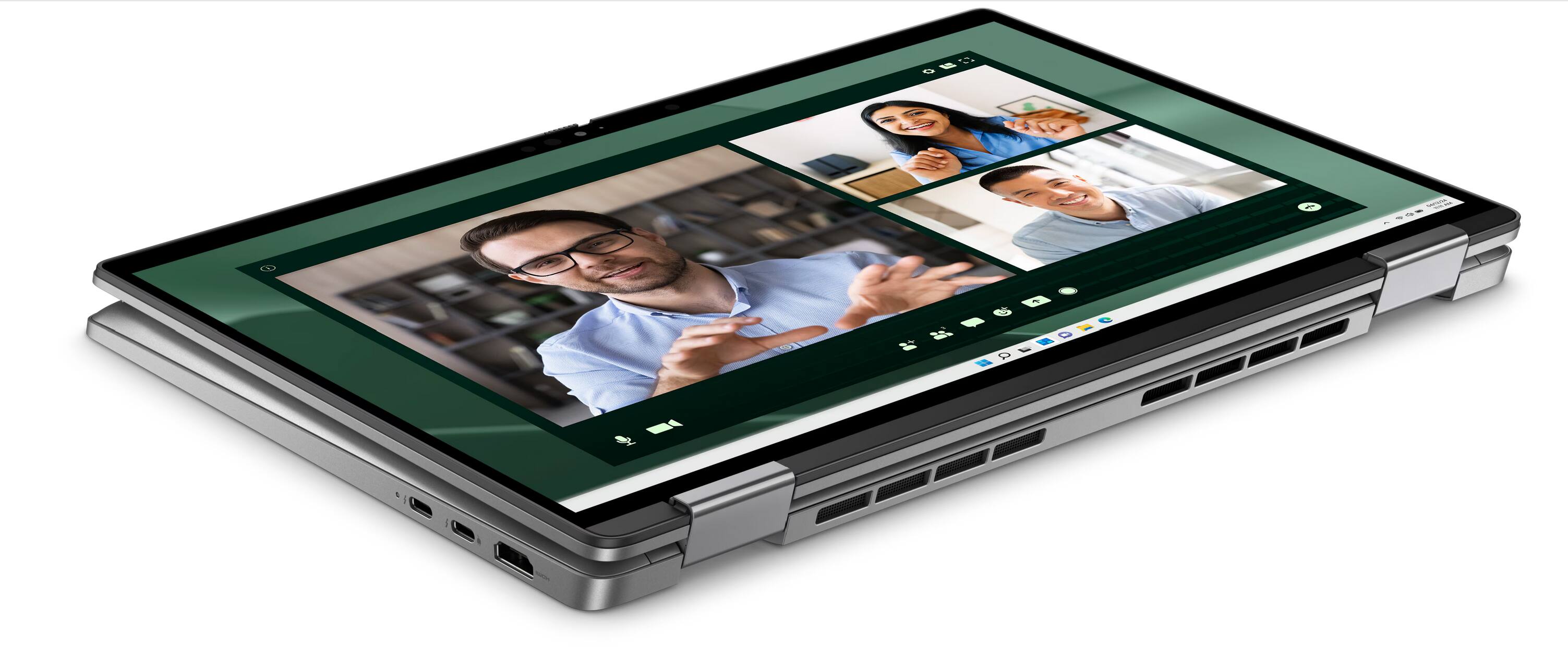 Alt View 1. Dell - Convertible 2 in 1 Latitude 7450 Laptop | Intel Ultra 7 165U | 16GB RAM | 256GB NVMe | Webcam | Backlit KB | Win 11 Pro. - Silver.