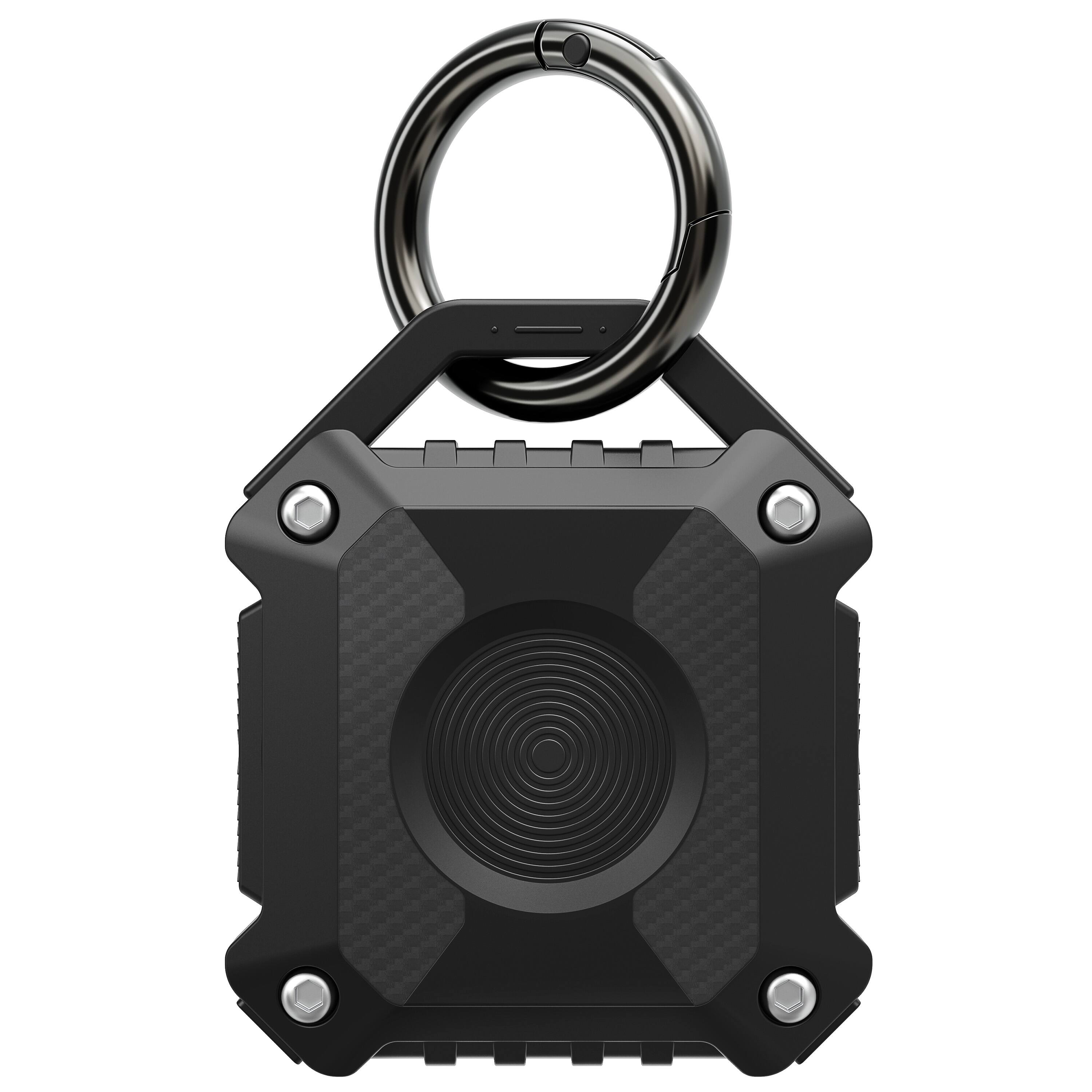 Alt View 1. Vena - For Apple AirTag Holder, AirTag Keychain iP56 Water Resistant, AirTag Case Cover For Pet Dog Cat Collar Luggage , Black - Black.