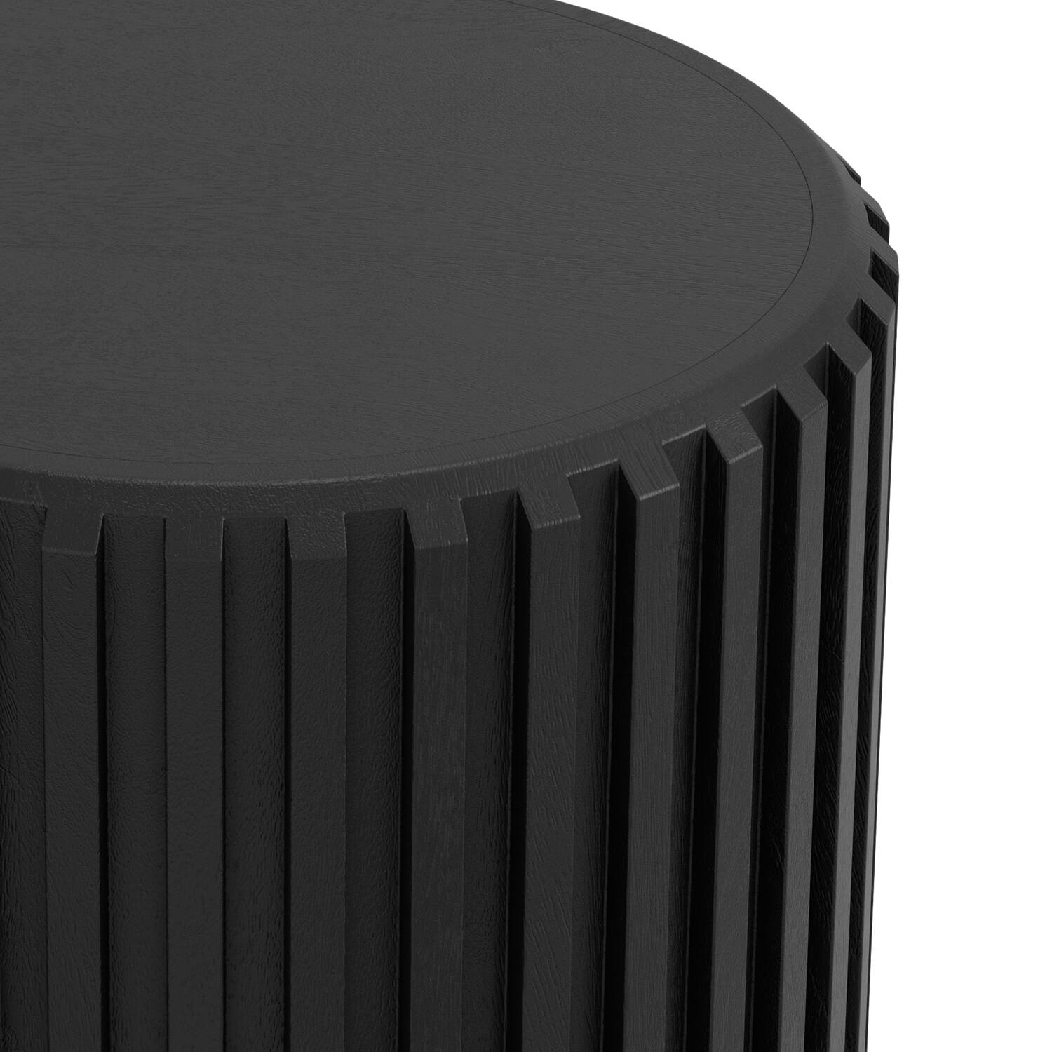 Alt View 4. Simpli Home - Lyall 16 inch Wide Solid Mango Contemporary End Table in Black, Assembled - Black.
