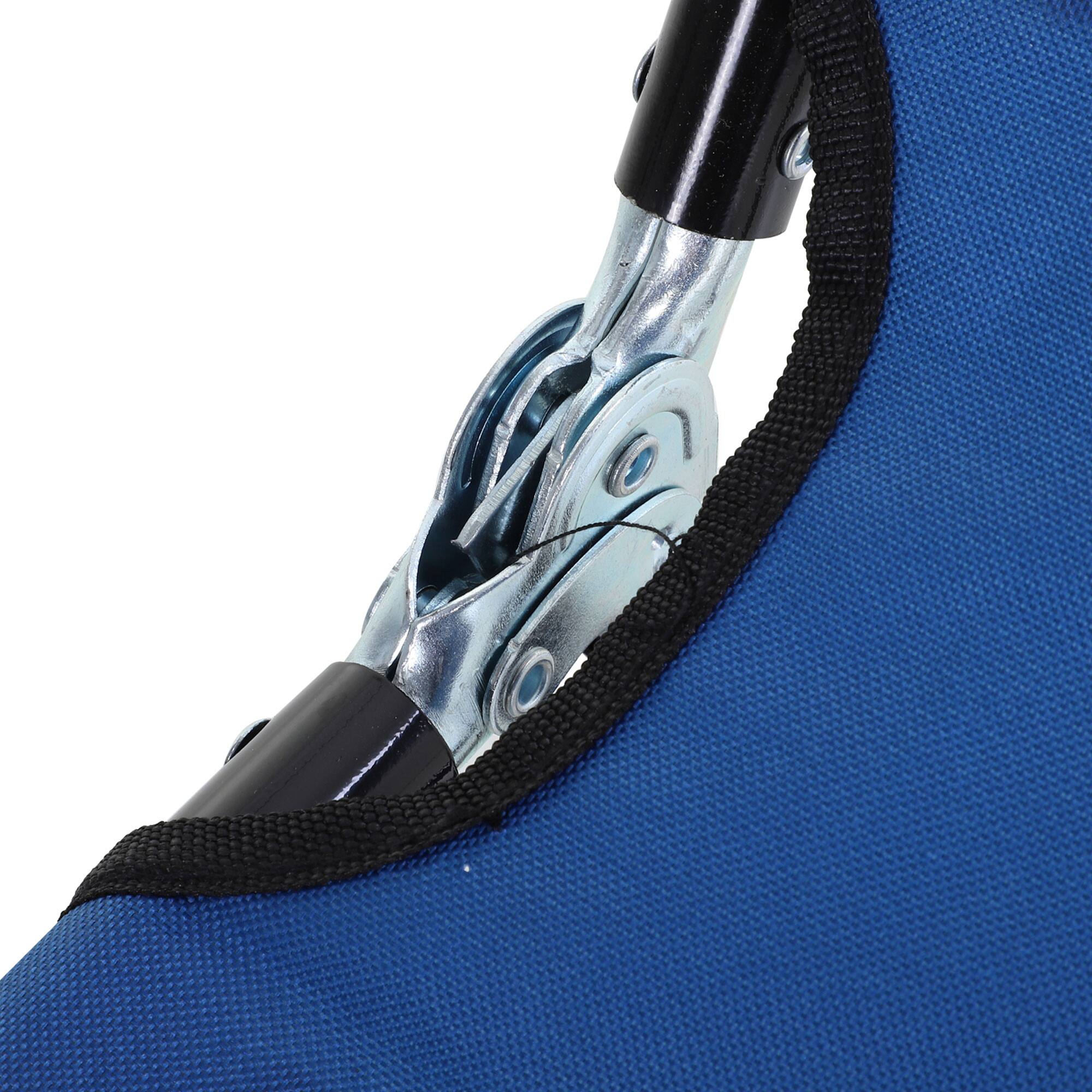 Alt View 7. Outsunny - Folding Chaise Lounge Pool Chairs, Outdoor Sun Tanning Chairs with 5-Level Reclining Back - Blue.