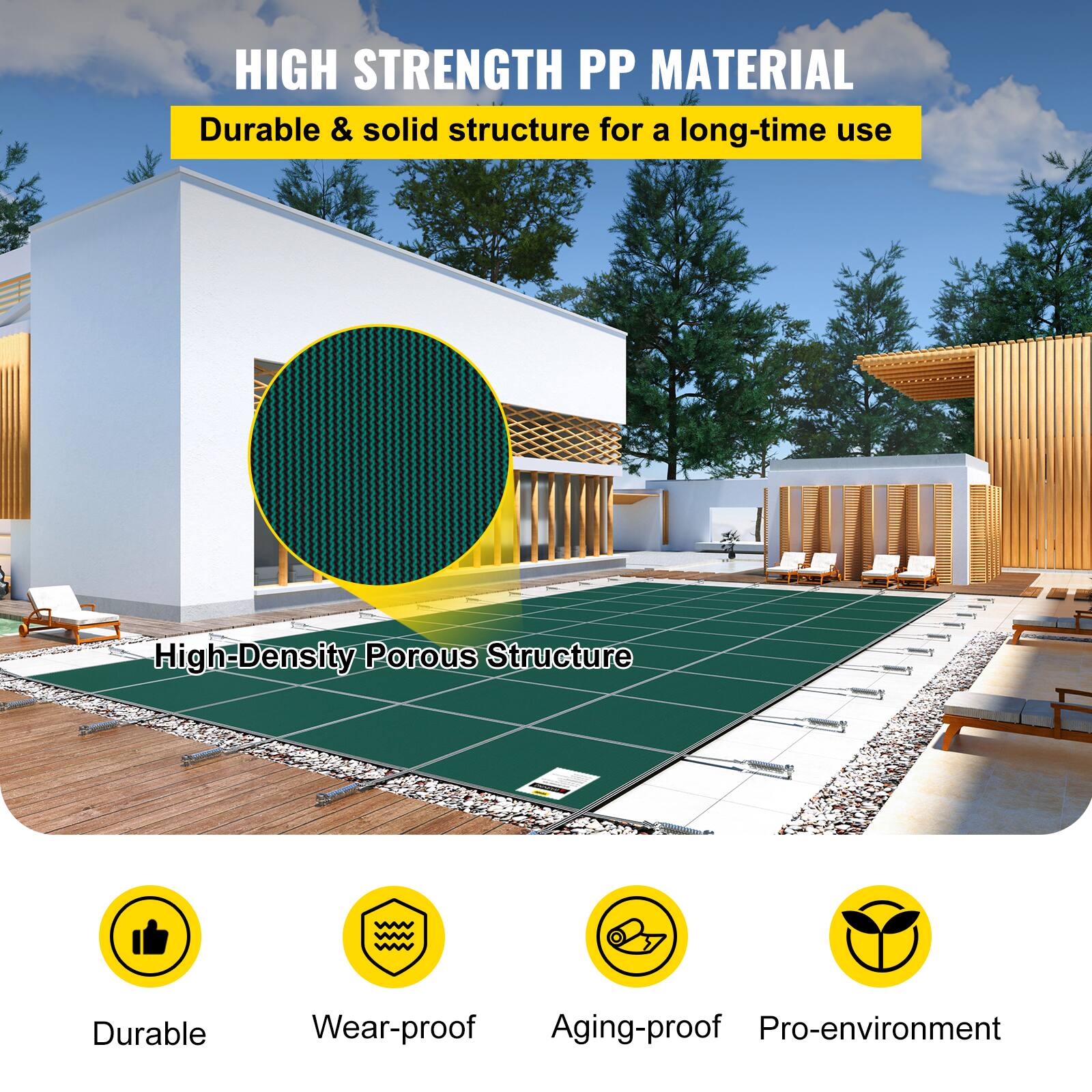 HIGH STRENGTH PP MATERIAL
Durable & solid structure for a long-time use
High-Density Porous Structure
Durable
Wear-proof
Aging-proof
Pro-environment