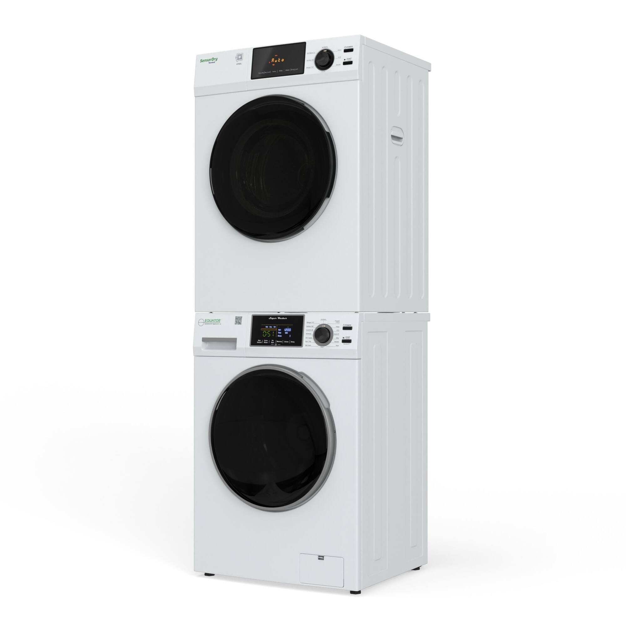 Sure, here is the corrected and grouped text from the image:

**Top Washer:**
- Samsung
- EcoHybrid
- 1400 RPM
- 12 kg

**Bottom Dryer:**
- Samsung
- EcoHybrid
- 9 kg
- 55°C
- 1400 RPM