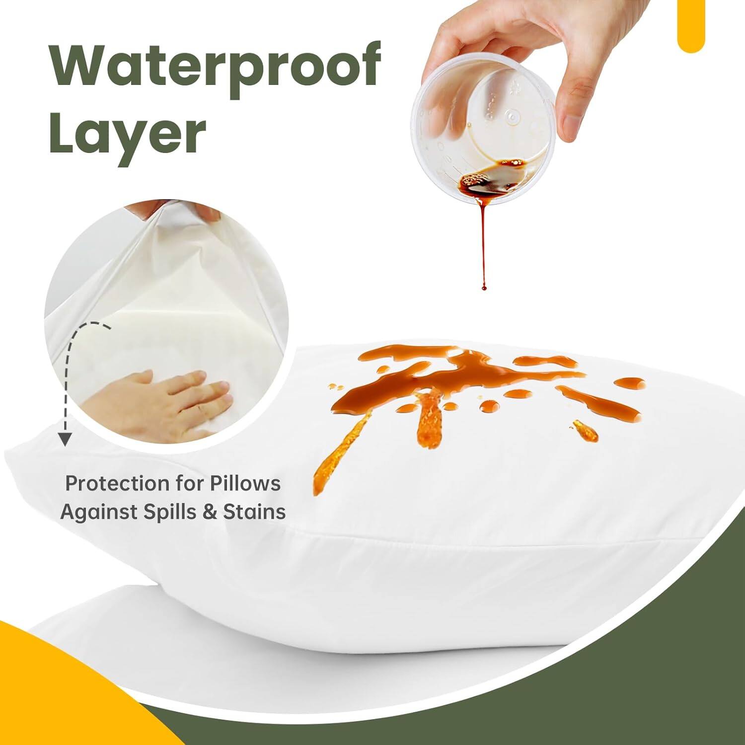Waterproof Layer

Protection for Pillows Against Spills & Stains
